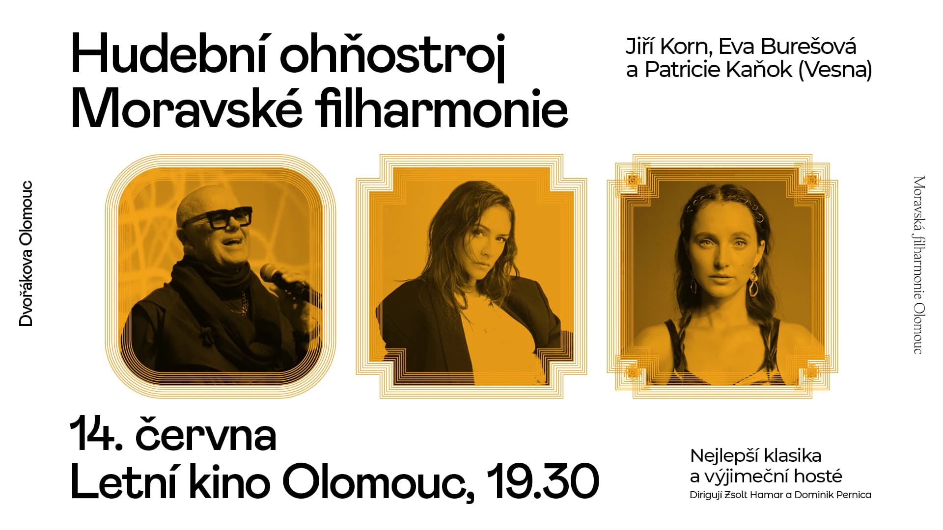 Hudební ohňostroj Moravské filharmonie: Festival Dvořákova Olomouc vyvrcholí s Jiřím Kornem a Evou Burešovou